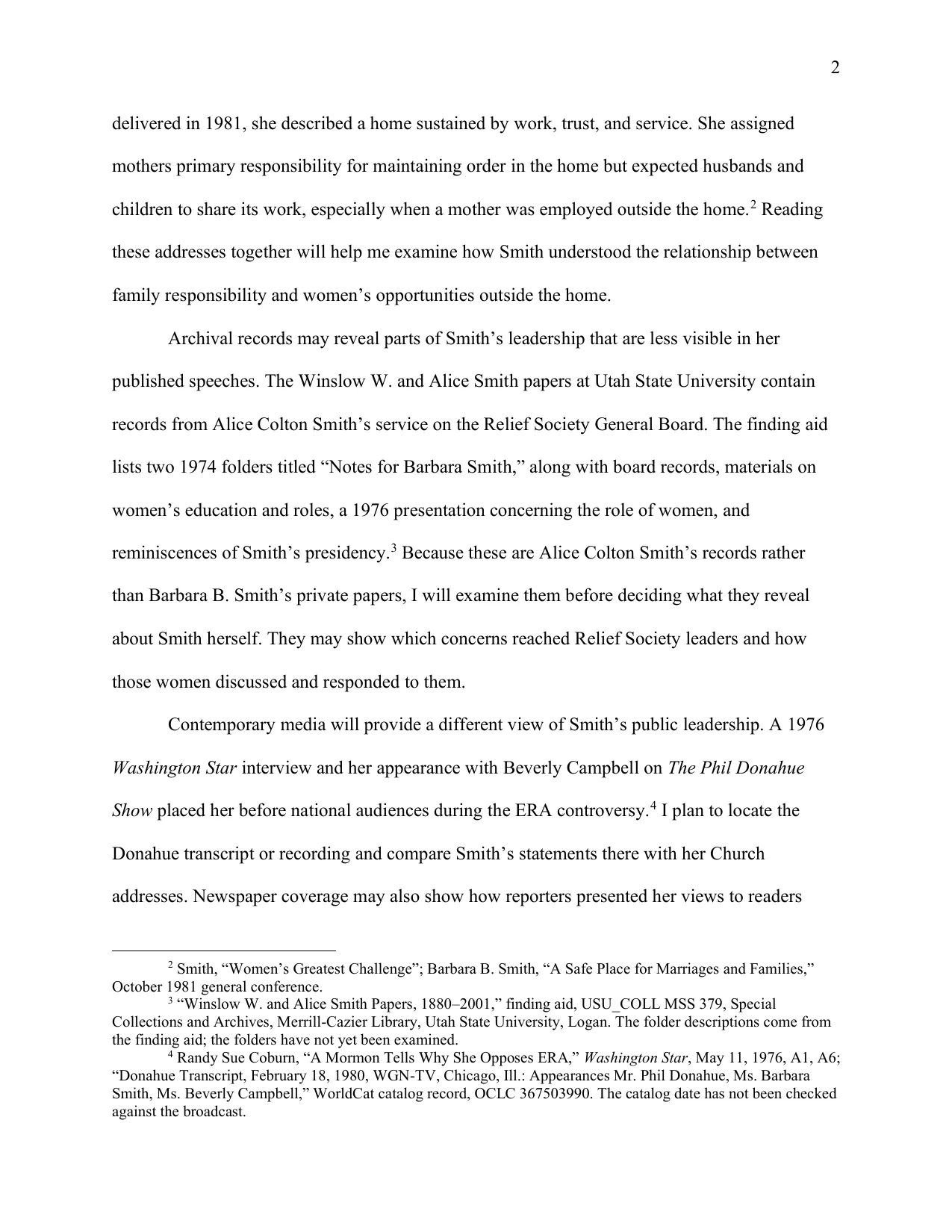A Voice for Women, a Defense of Family: Barbara B. Smith and a Decade of Change, page 2 of 4