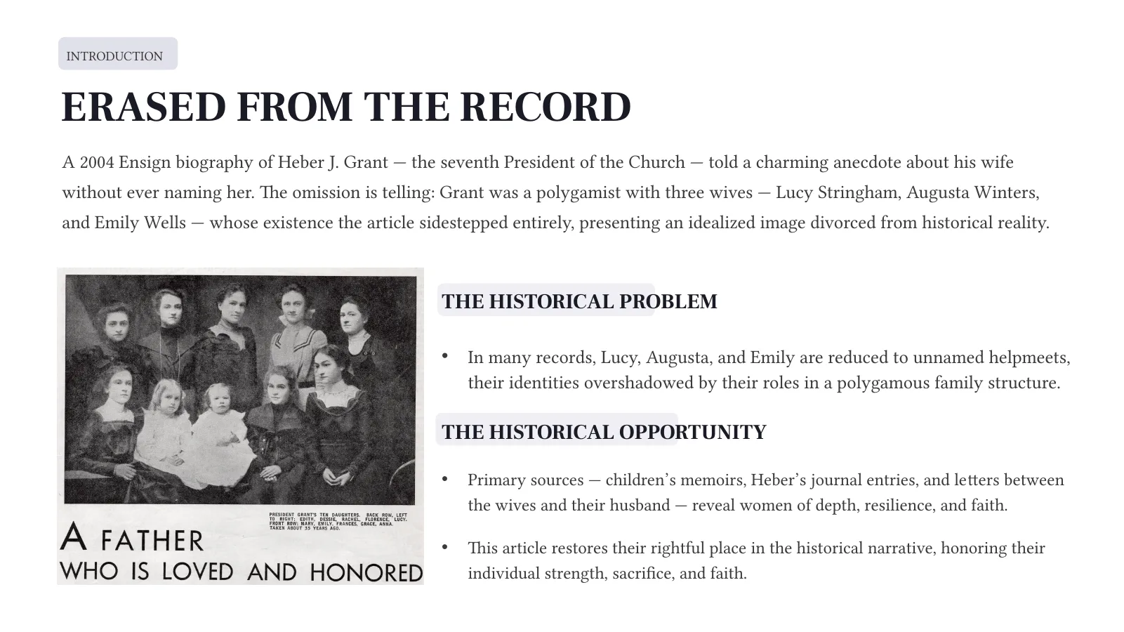 More Than a Footnote: The Wives of Heber J. Grant, page 4 of 22