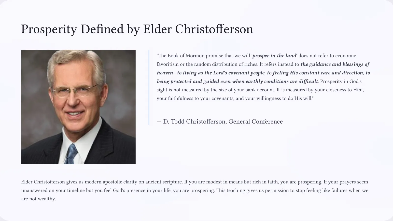 Prospering in the Land: Redefining Prosperity Through a Refined Lens, page 5 of 15