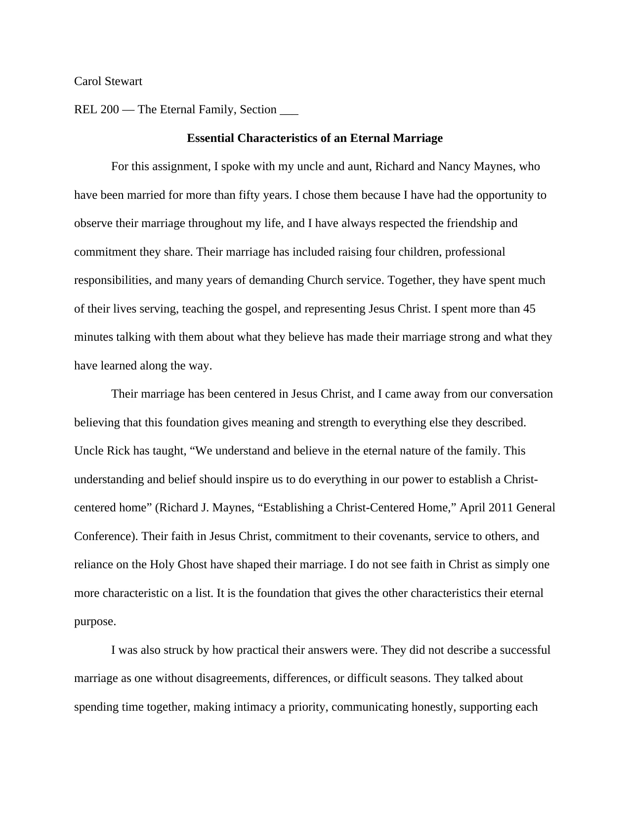 Essential Characteristics of an Eternal Marriage, page 1 of 8
