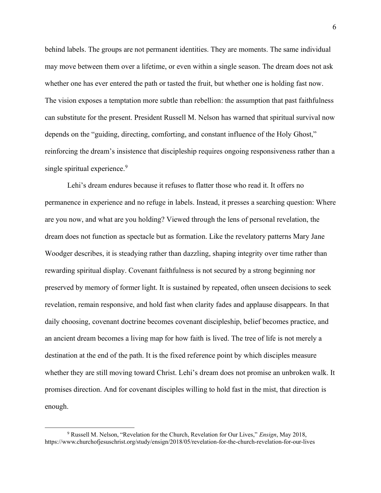 Lehi’s Dream: A Map of Covenant Discipleship, page 6 of 7