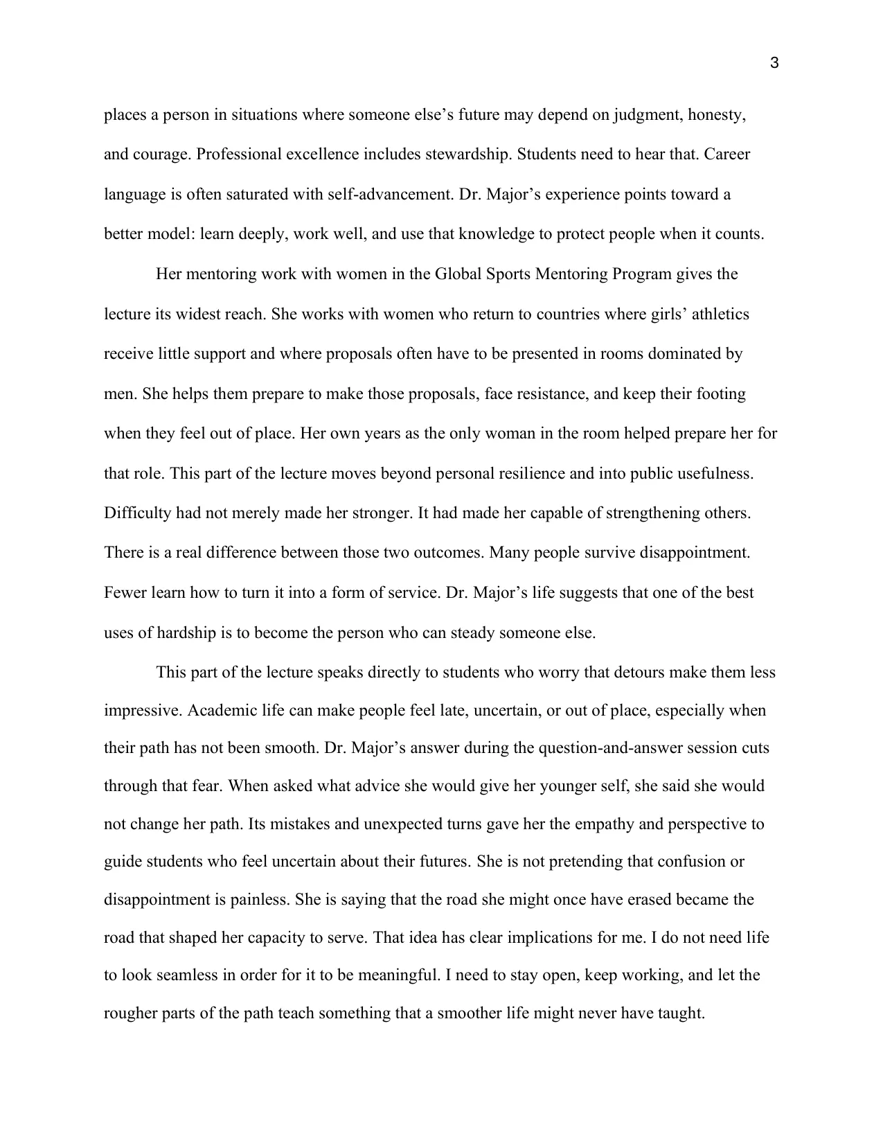 Dr. Nancy Major and the Value of the Detour, page 4 of 6