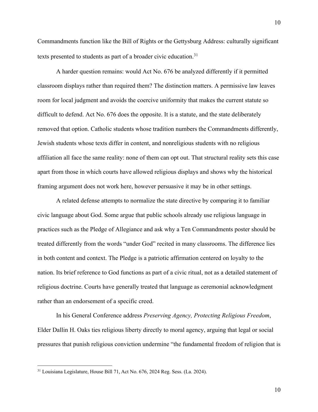 Roake v. Brumley: Judicial Delay Undermines Religious Freedom, page 10 of 13