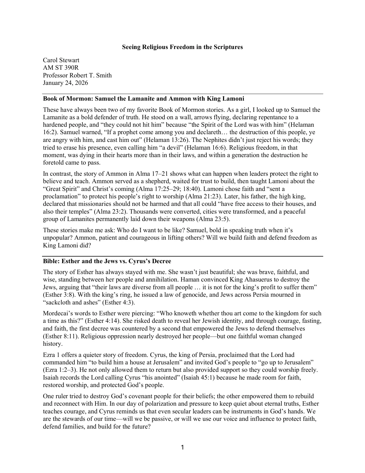 Seeing Religious Freedom in the Scriptures, page 1 of 1